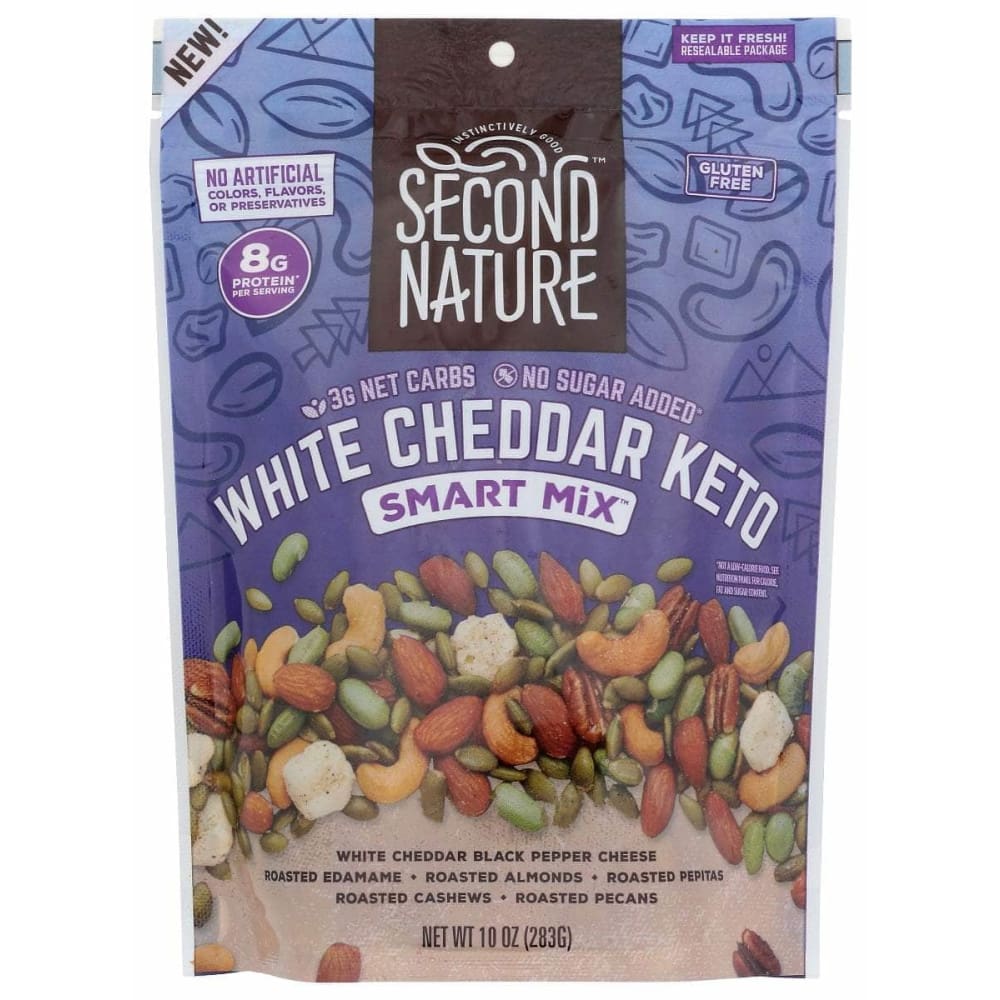 Second Nature Grocery > Snacks > Nuts SECOND NATURE: White Cheddar Keto Smart Mix, 10 oz