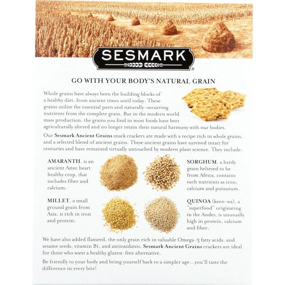 Sesmark Sesmark Crackers Ancient Grains Parmesan Herb, 3.5 oz