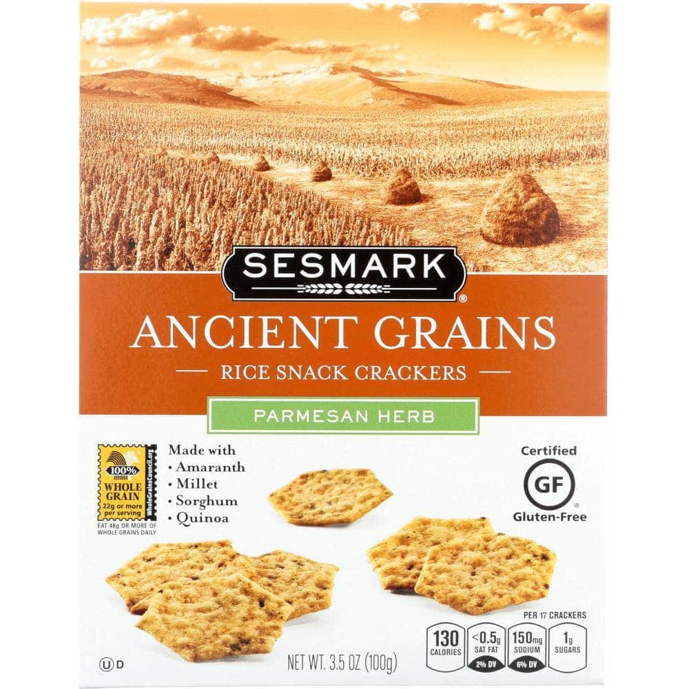 Sesmark Sesmark Crackers Ancient Grains Parmesan Herb, 3.5 oz