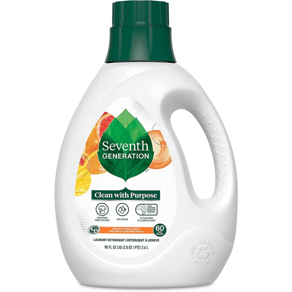 SEVENTH GENERATION: Liquid Laundry Fresh Citrus 90 FO - Householder Cleaners & Supplies > LAUNDRY PRODUCTS LIQUID - SEVENTH GENERATION