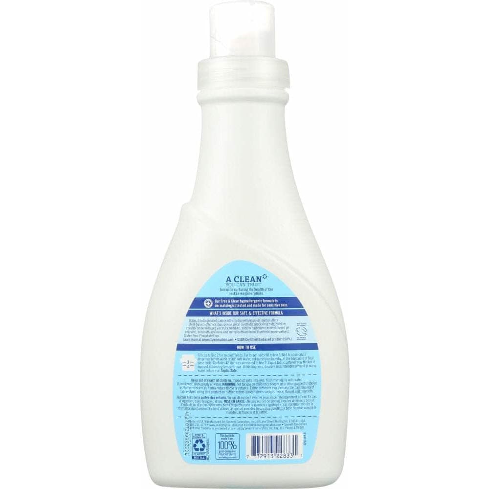 Seventh Generation Seventh Generation Natural Fabric Softener Free & Clear, 32 Oz