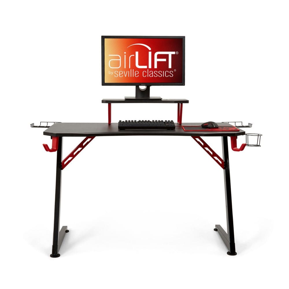 Seville Classics airLIFT 47.2 Elite Computer Gaming Desk Removable Riser - Office Desks - Seville