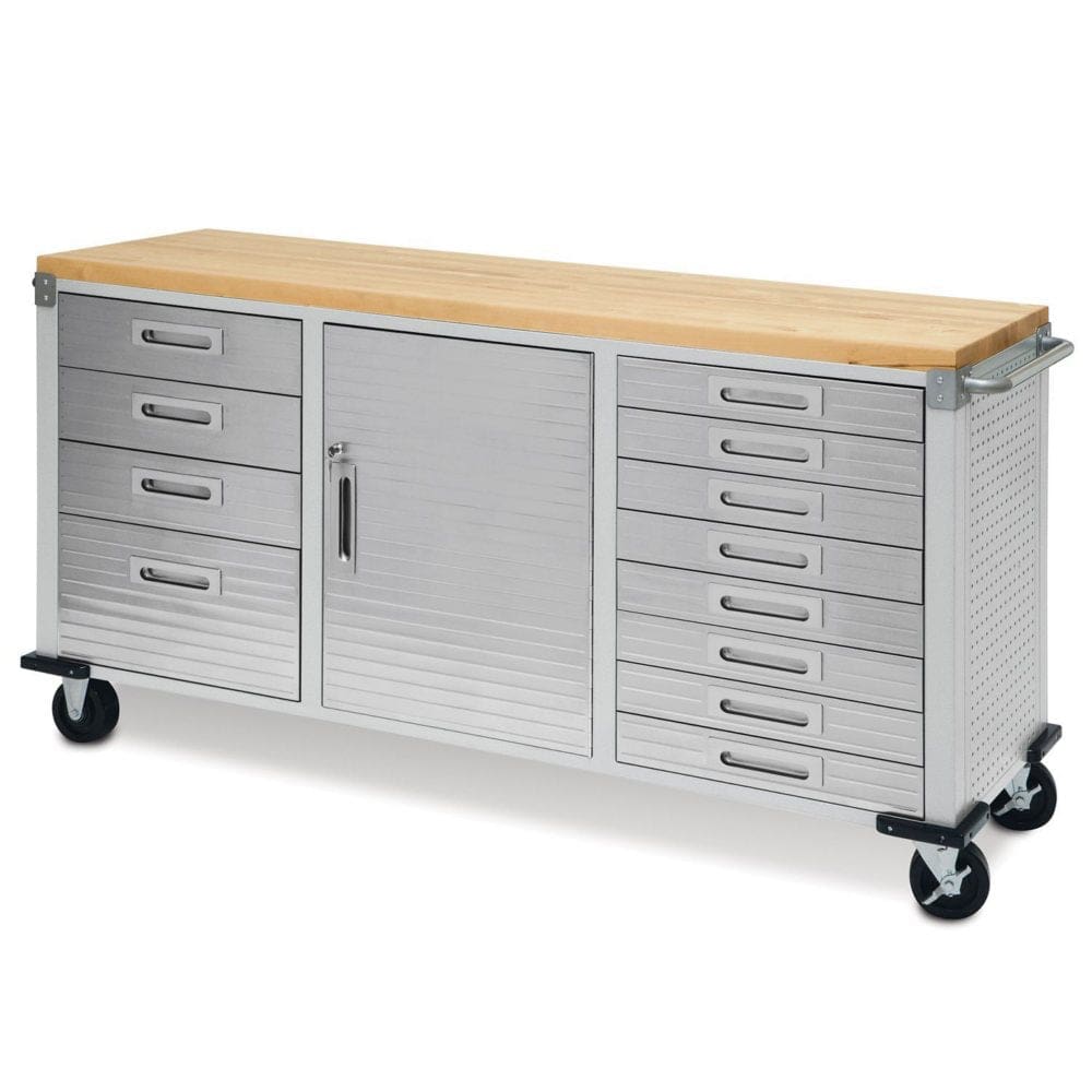 Seville Classics UltraHD 12-Drawer Rolling Workbench - Workbenches - Seville