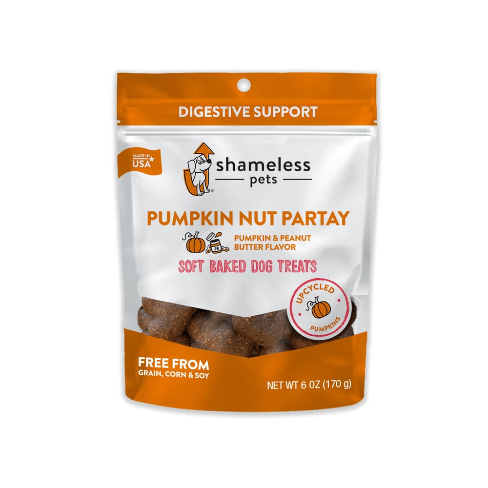 SHAMELESS PETS Pet > Dog Treats SHAMELESS PETS Treat Dog Pumpkin Nut, 6 oz