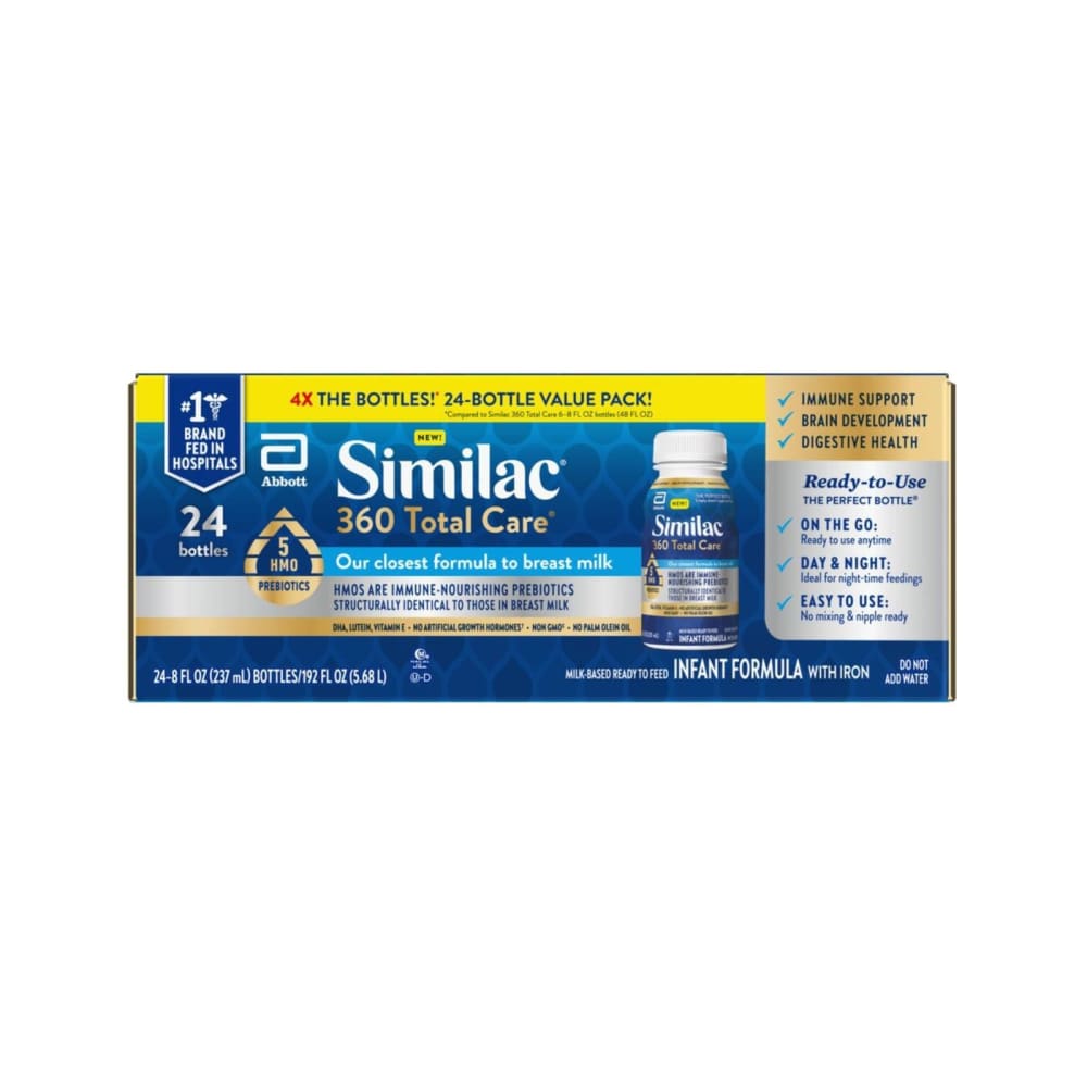 Similac 360 Total Care Infant Formula Ready-to-Feed Case of 24 8 fl. oz. - Home/Baby & Kids/Baby Food & Formula/Baby Formula/ - Unbranded