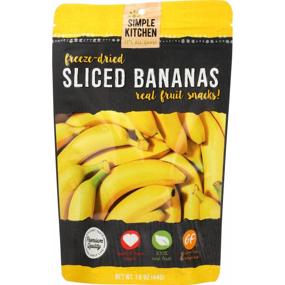 SIMPLE KICHEN Grocery > Snacks > Fruit Snacks SIMPLE KITCHEN: Freeze Dried Sliced Bananas, 1.6 oz