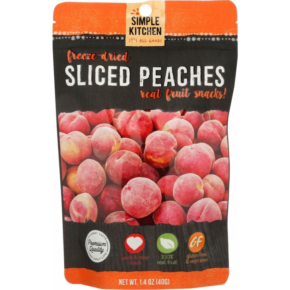 SIMPLE KITCHEN Grocery > Snacks > Fruit Snacks SIMPLE KITCHEN: Freeze Dried Sliced Peaches, 1.4 oz