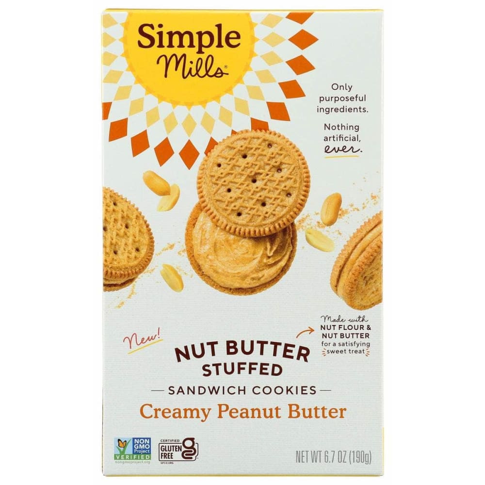 SIMPLE MILLS Grocery > Snacks > Cookies > Cookies SIMPLE MILLS: Cookies Sandwich Pnt Btr, 6.7 oz