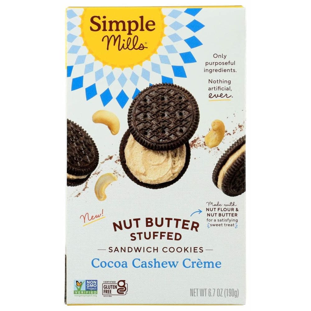 SIMPLE MILLS Grocery > Snacks > Cookies > Cookies SIMPLE MILLS: Cookies Sndwch Cocoa Cshw, 6.7 oz