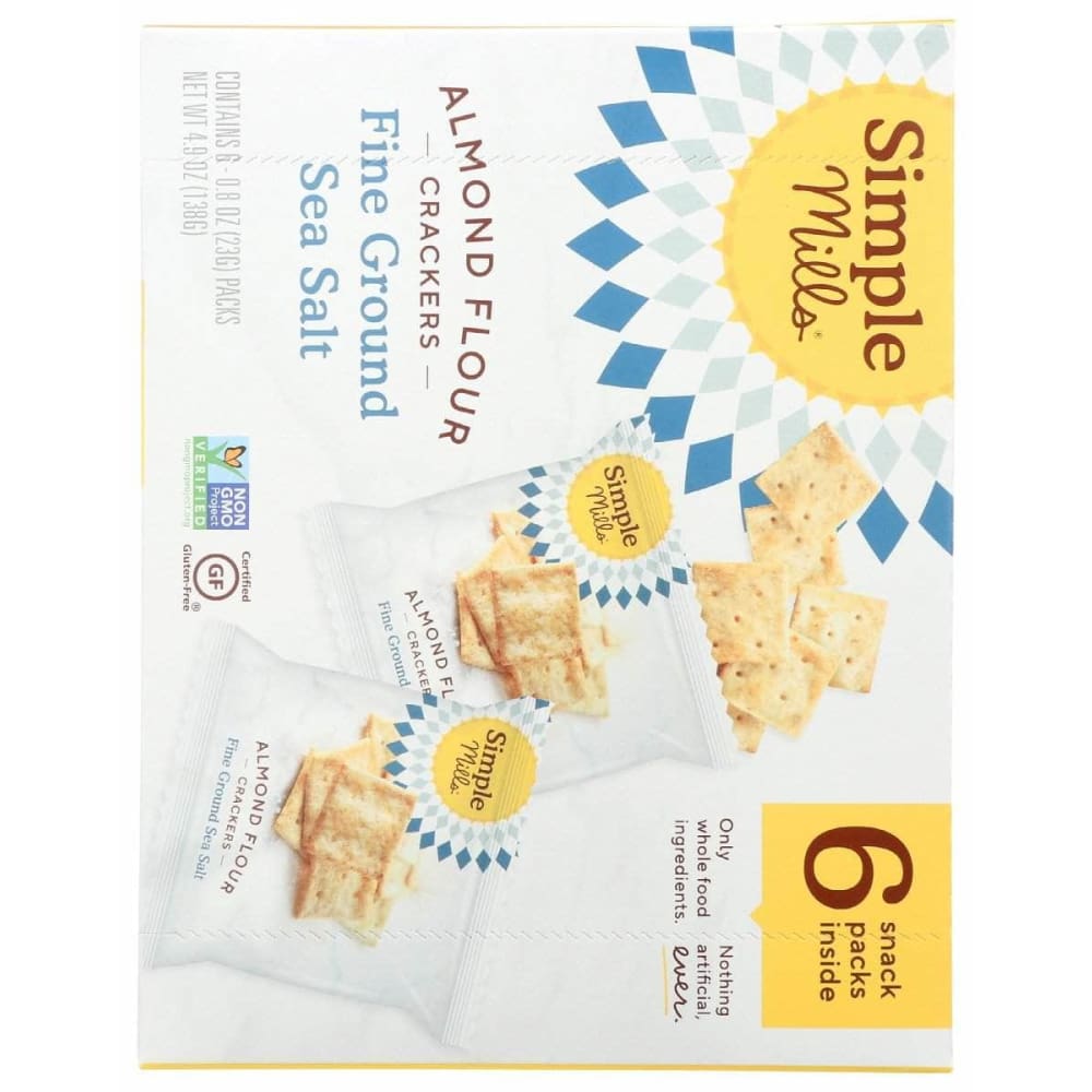 SIMPLE MILLS Simple Mills Fine Ground Sea Salt Almond Flour Crackers, 4.8 Oz