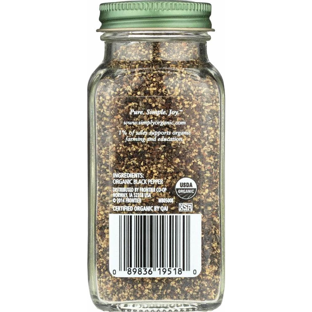 Simply Organic Simply Organic Black Coarse Grind Pepper, 2.47 oz