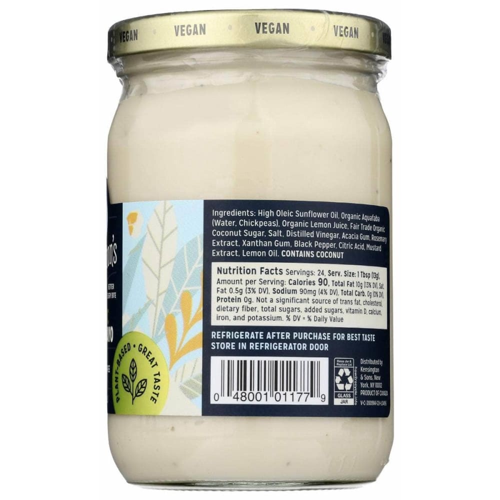 SIR KENSINGTONS Grocery > Pantry > Condiments SIR KENSINGTONS: Classic Vegan Mayo, 12 oz