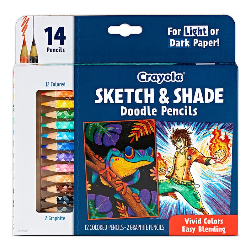 Sketch & Shade Doodle Pencil 14Ct Doodle & Draw (Pack of 3) - Colored Pencils - Crayola LLC