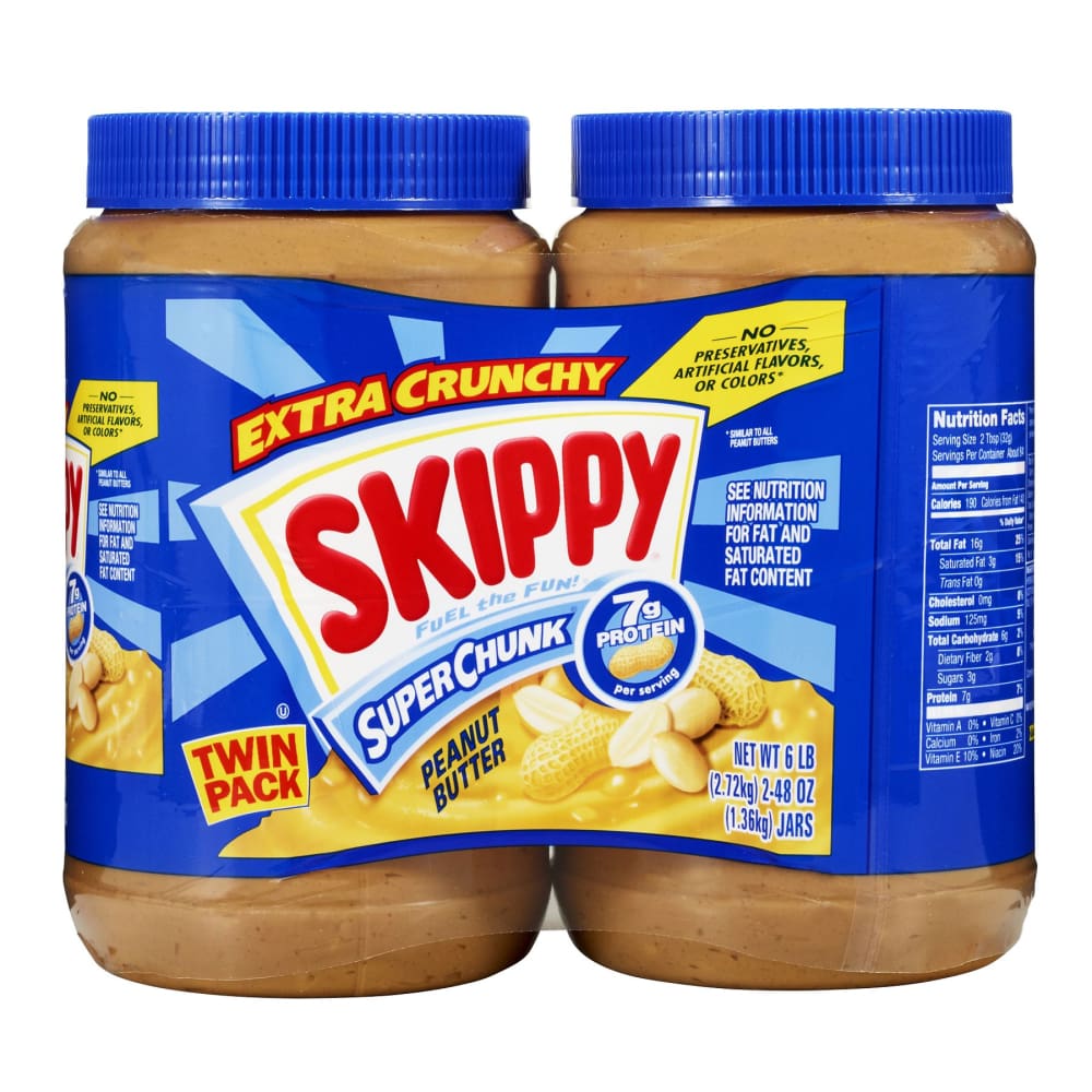 Skippy Chunky Peanut Butter 2 pk./48 oz. - Skippy