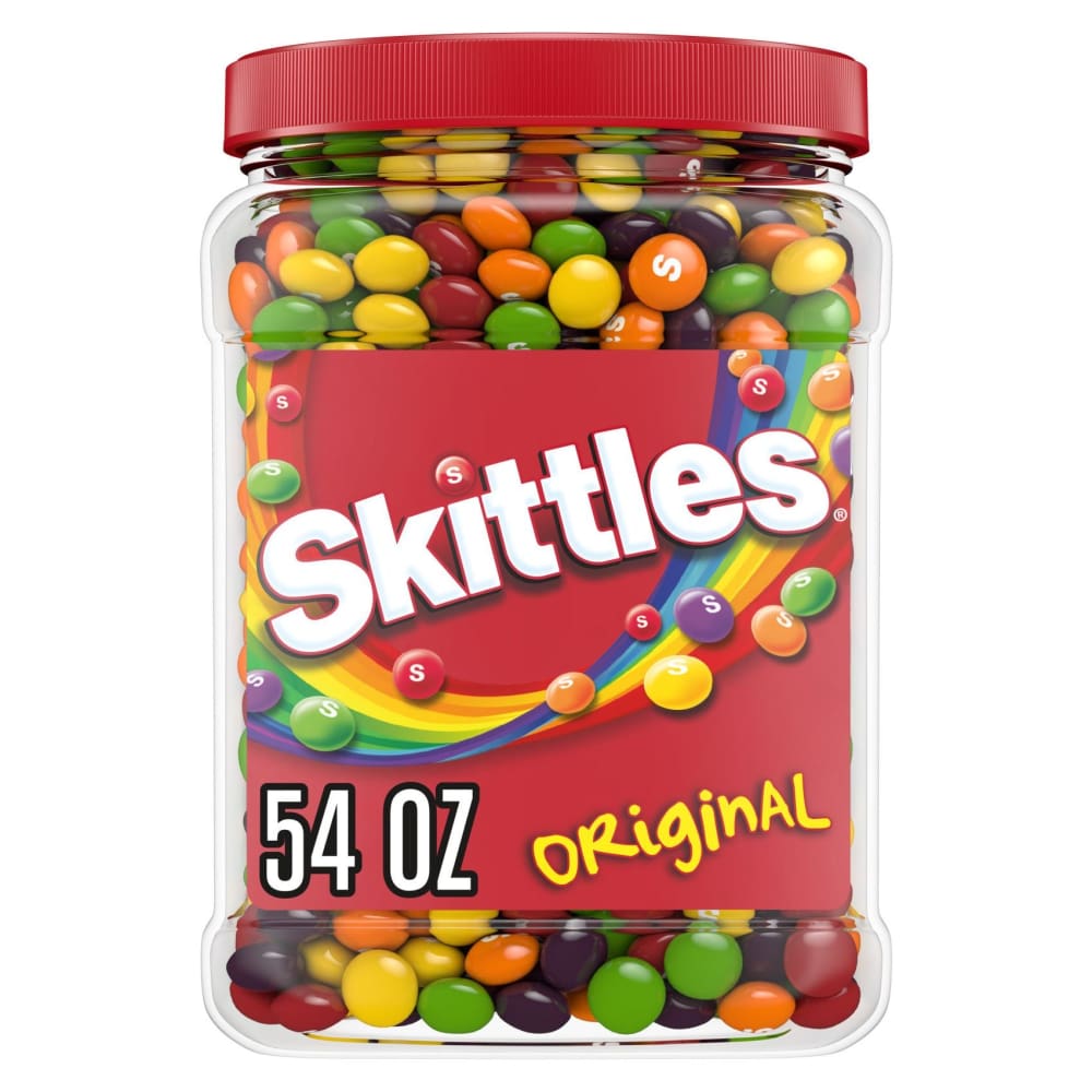 Skittles Original Fruity Chewy Candy Bulk Jar 54 oz. - Home/Grocery Household & Pet/Canned & Packaged Food/Candy Gum & Mints/ - Unbranded