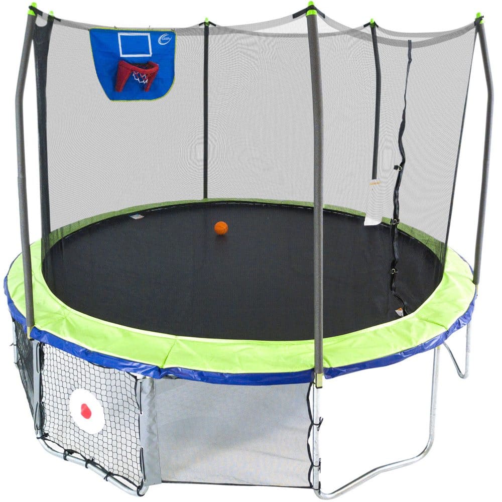 Skywalker 12’ Round Sports Arena Trampoline with Enclosure â€“ Dual Color - Trampolines - Skywalker