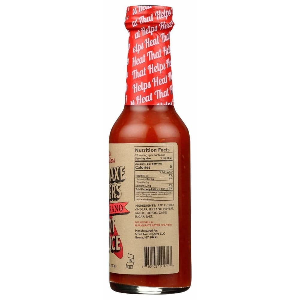 SMALL AXE PEPPERS Small Axe Peppers Sauce Hot Red Serrano, 5 Oz