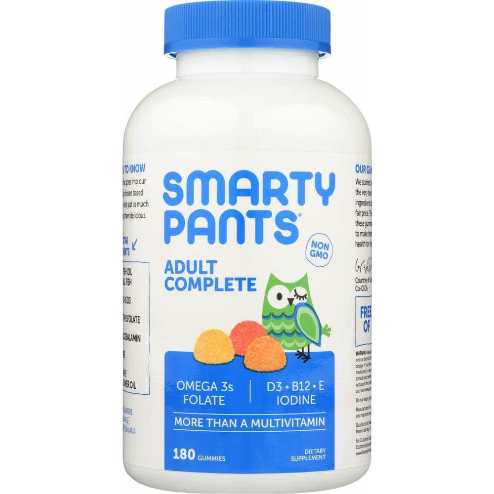 SMARTY PANTS Smartypants Adult Complete Gummies With Multivitamin + Omega 3 + Vitamin D, 180 Gummies