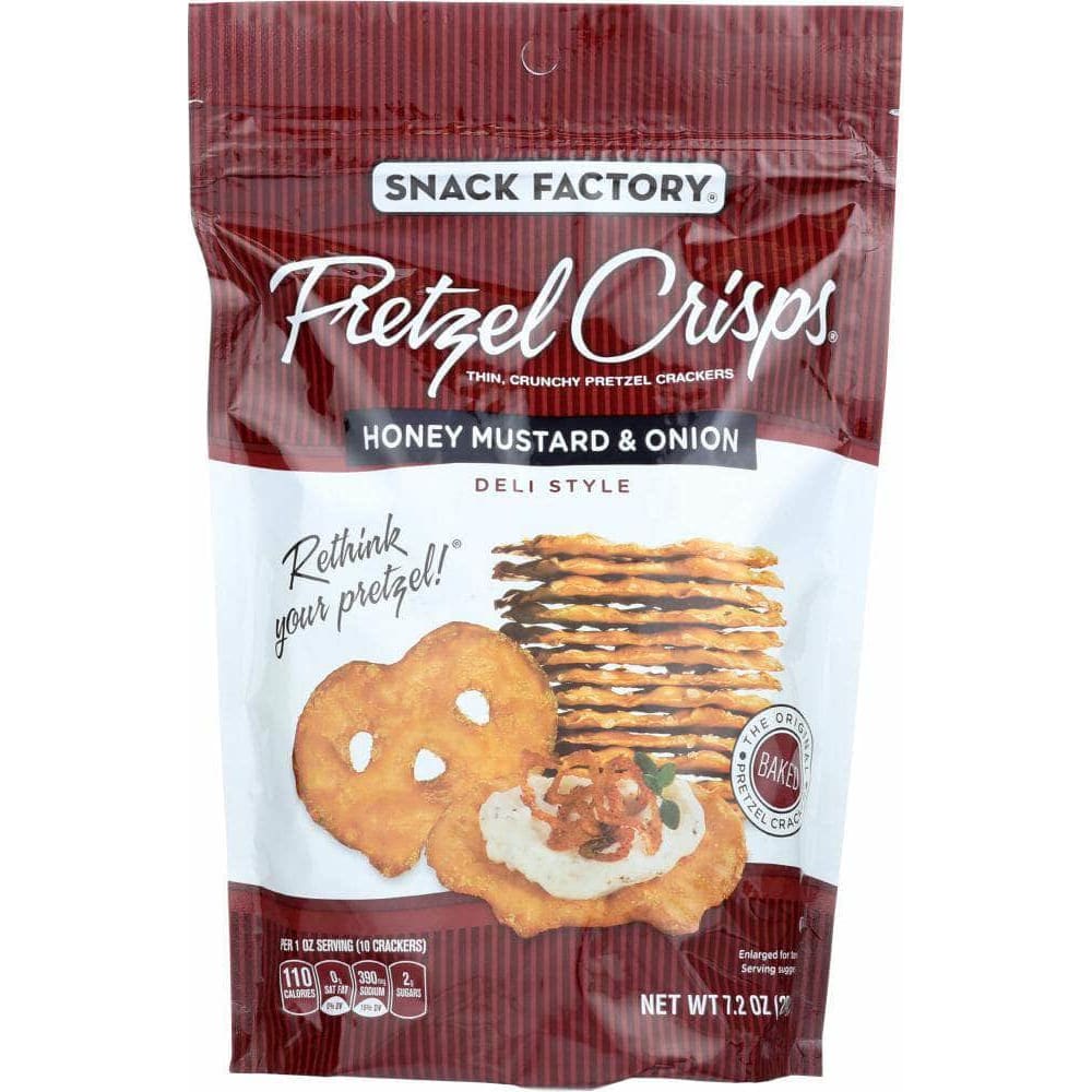 Snack Factory Snack Factory Pretzel Crisps Deli Style Honey Mustard & Onion, 7.2 oz