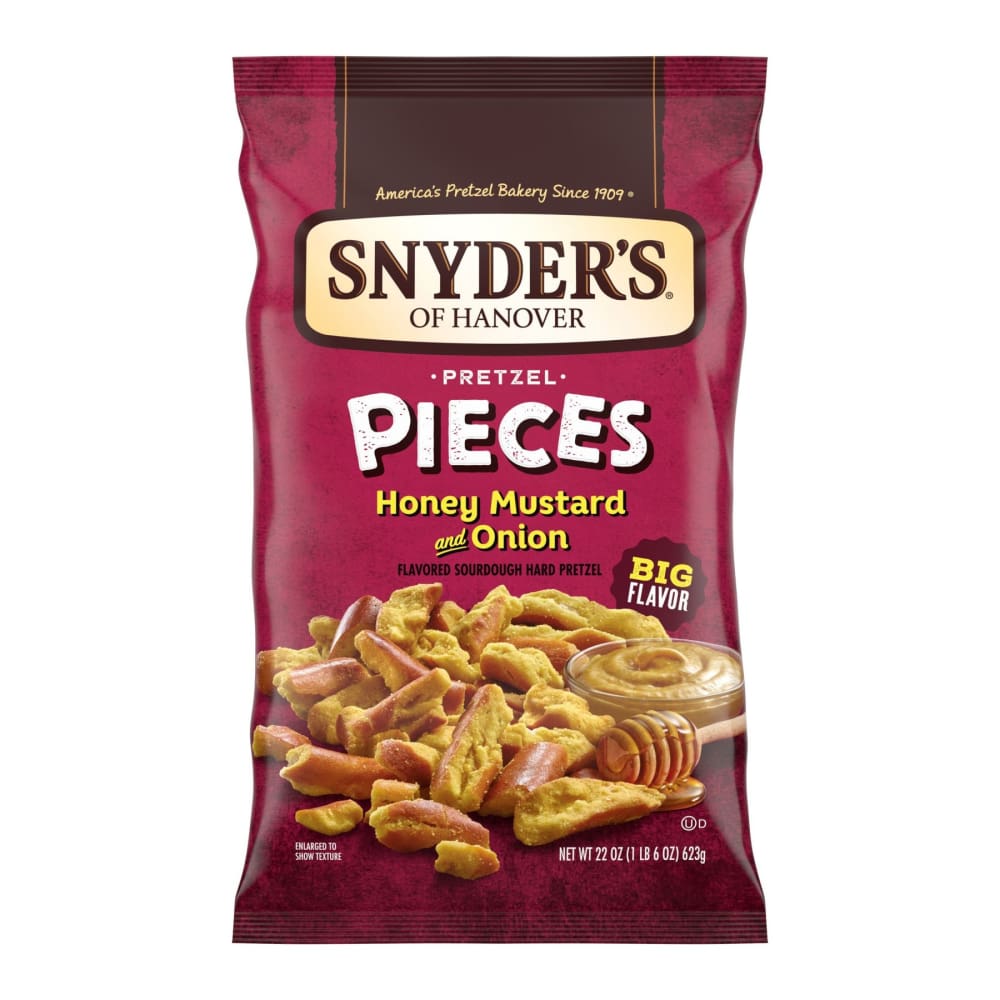 Snyder's of Hanover Honey Mustard and Onion Pretzel Pieces, 22 oz ...