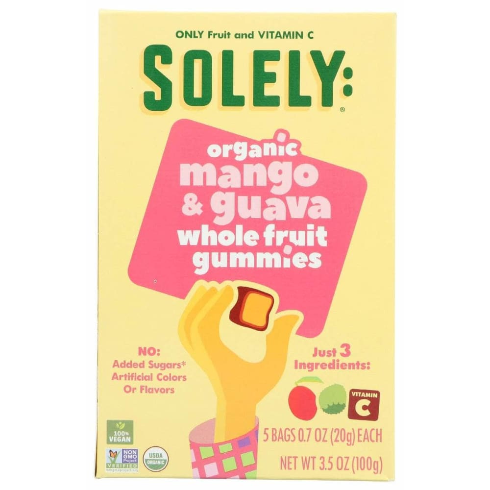 SOLELY Grocery > Chocolate, Desserts and Sweets > Candy SOLELY Fruit Gummies Mango Guava, 3.5 oz