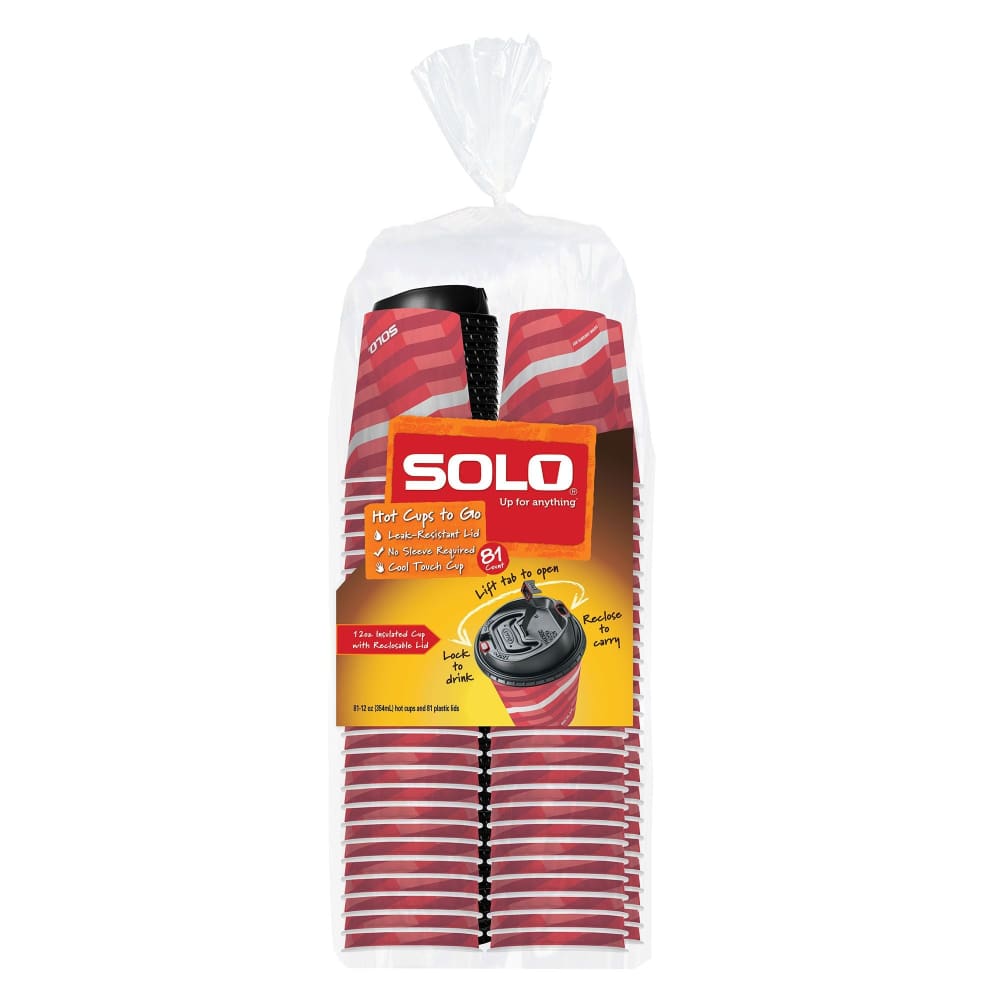 SOLO 12 oz. Hot Cups To Go 81 ct. - SOLO