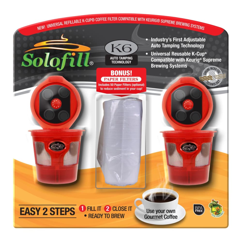 Solofill K6 Universal Refillable Brewing Pod Compatible With Keurig 1.0 & 2.0 Brewing Systems - Solofill