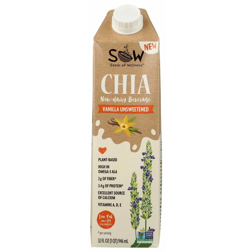 SOW Sow Milk Chia Unswtnd Vanilla, 32 Fo