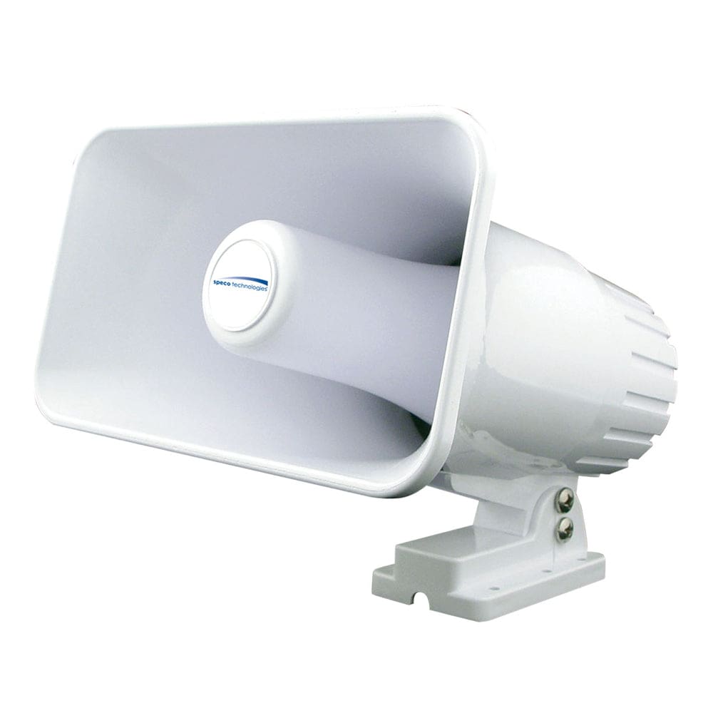 Speco 4 x 6 Weatherproof PA Speaker Horn - White - Communication | Hailer Horns - Speco Tech