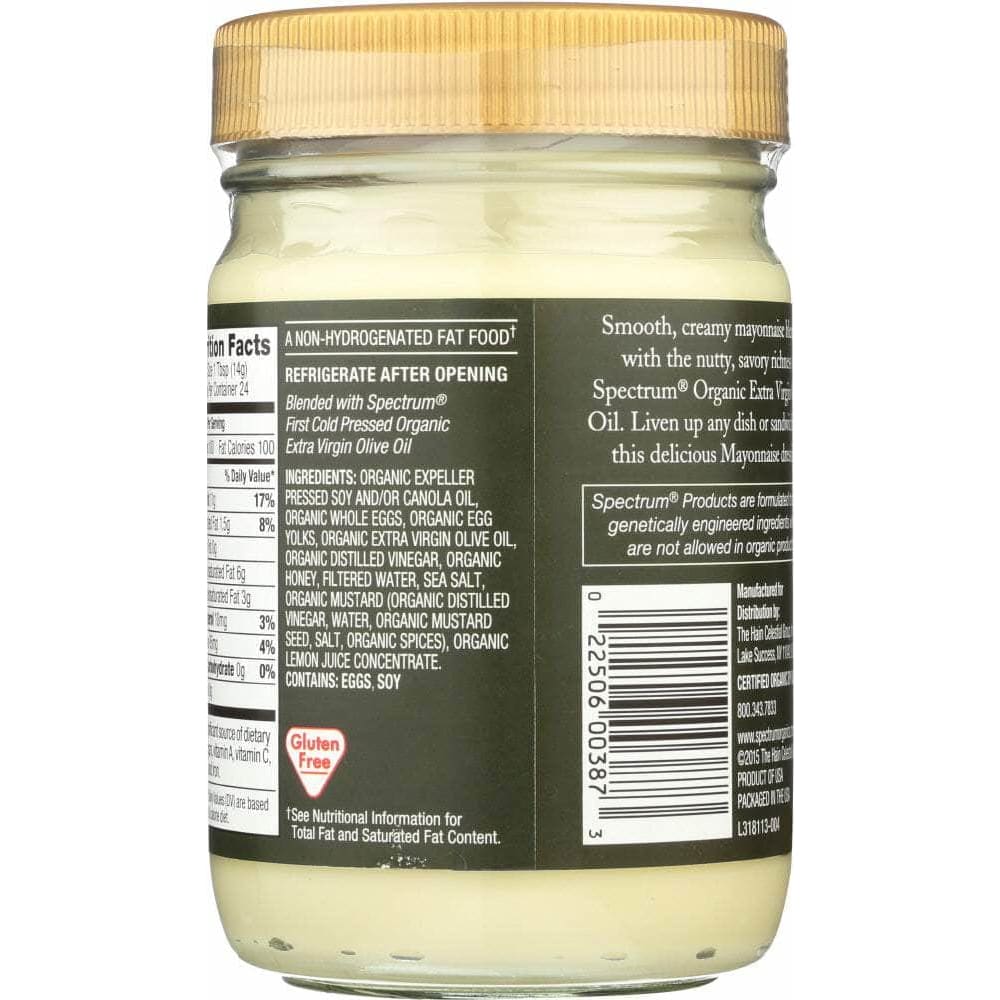 Spectrum Organic Products Spectrum Naturals Organic Mayonnaise with Olive Oil, 12 oz