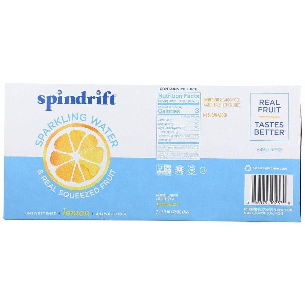 Spindrift Spindrift Lemon Sparkling Water 8 Pack, 96 Fo