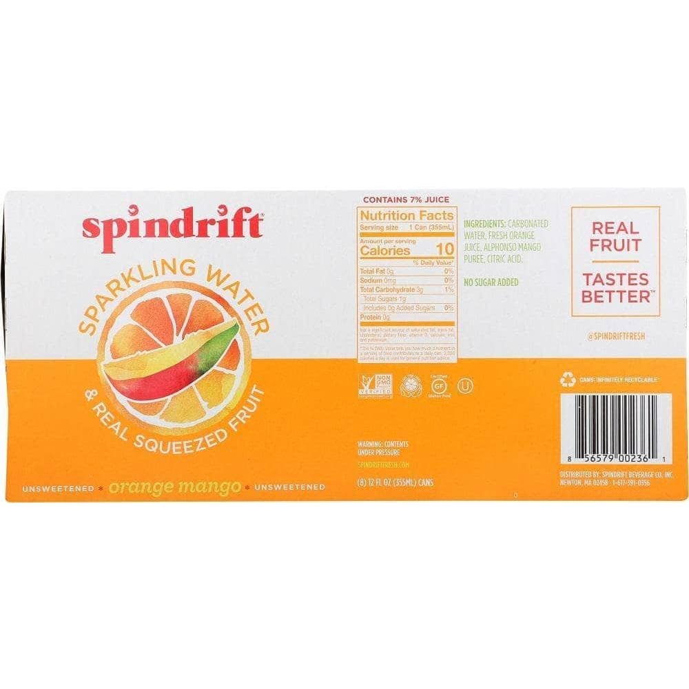 Spindrift Spindrift Orange Mango Sparkling Water 8 Pack, 96 Fo