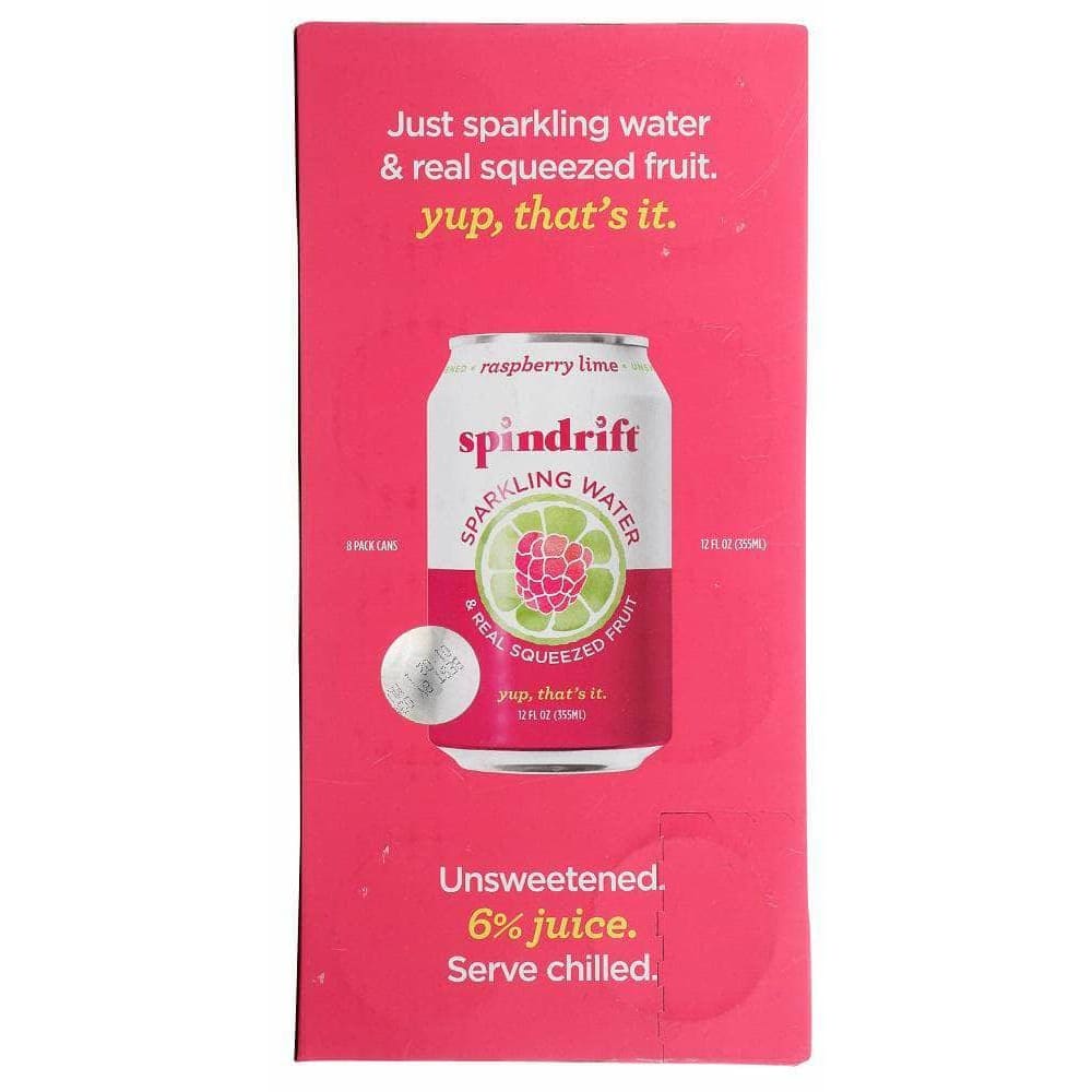 Spindrift Spindrift Raspberry Lime Sparkling Water 8 Pack, 96 Fo