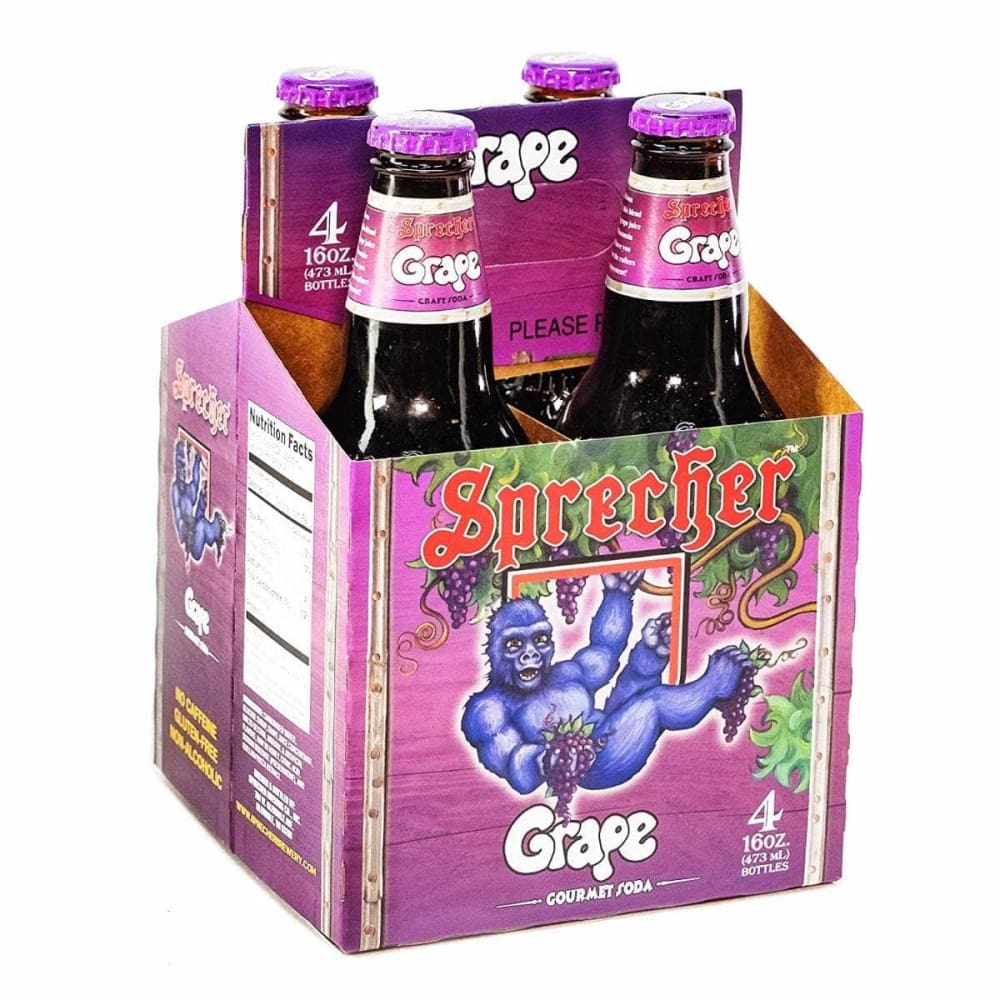 SPRECHER SPRECHER Soda Grape 4Pk, 64 fo