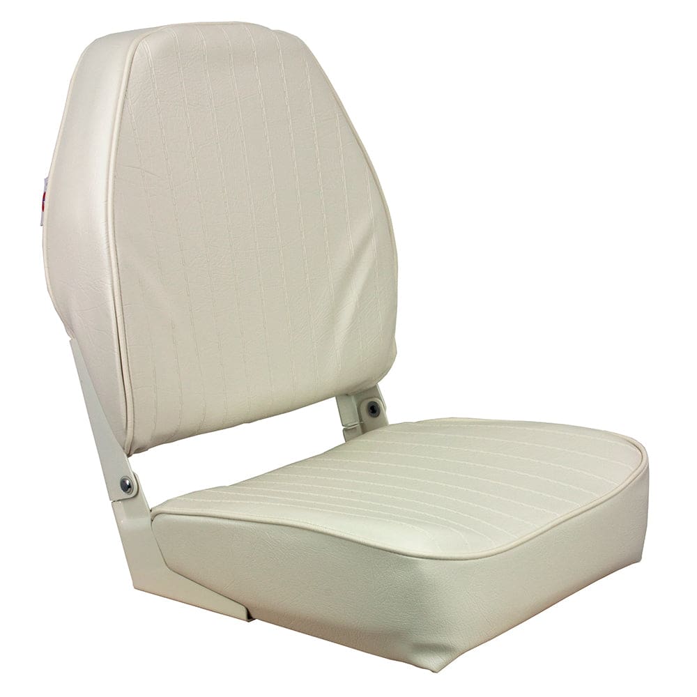 Springfield High Back Folding Seat - White - Boat Outfitting | Seating - Springfield Marine