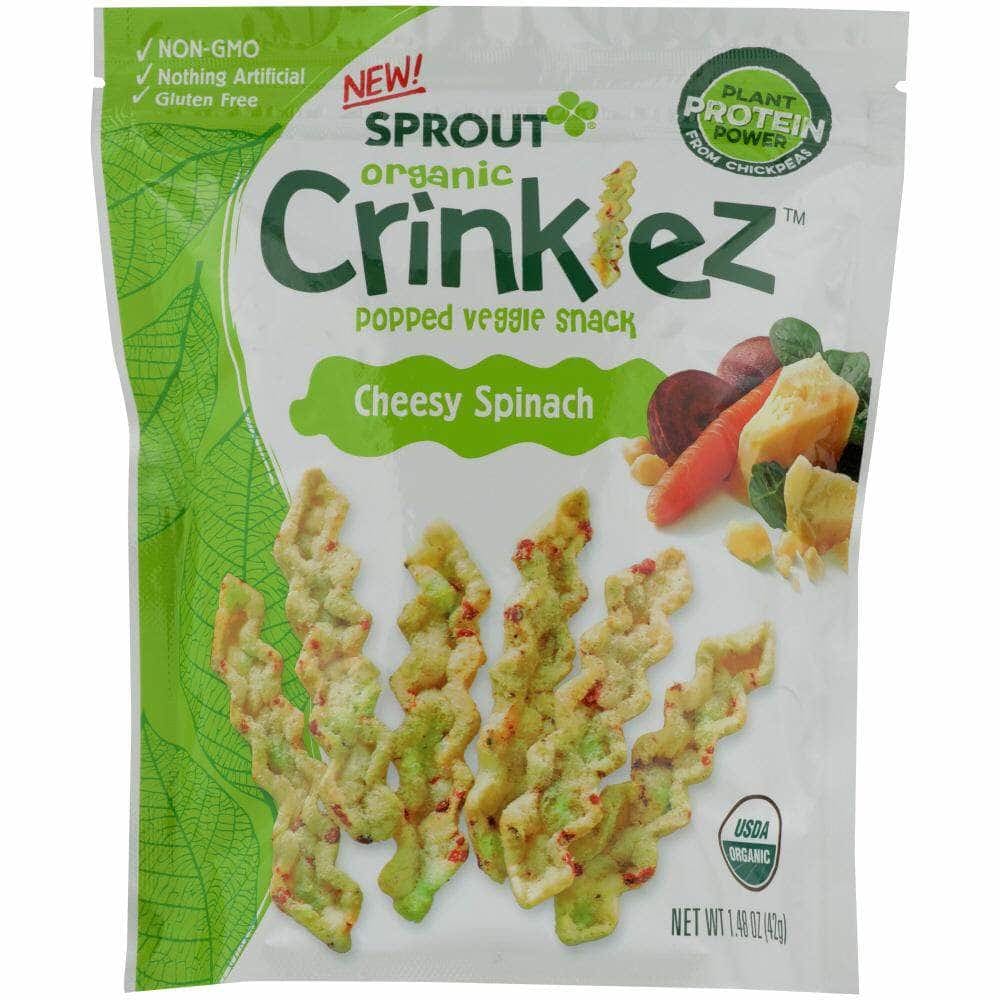 Sprout Sprout Organic Crinklez Popped Veggie Snack Cheesy Spinach, 1.5 oz