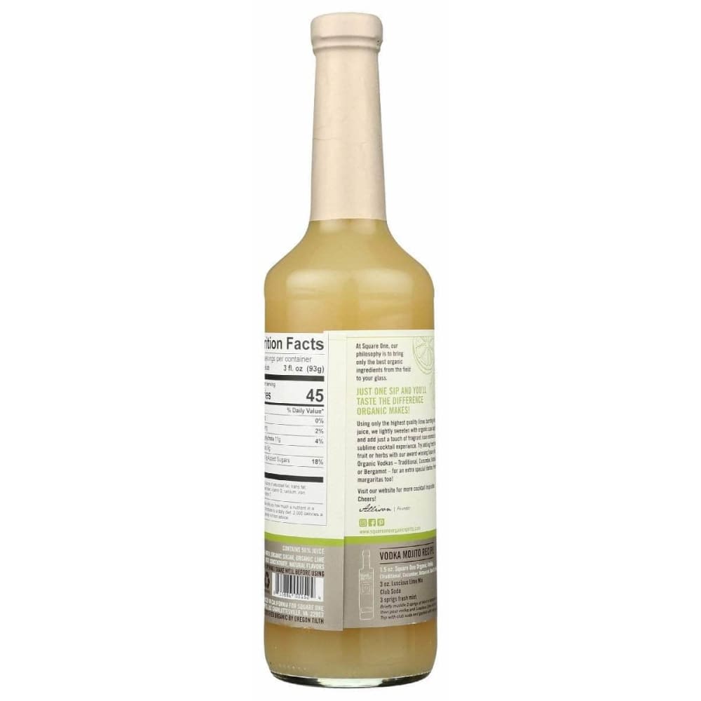 SQUARE ONE ORGANIC SPIRITS Square One Organic Spirits Luscious Lime Mixer, 750 Ml