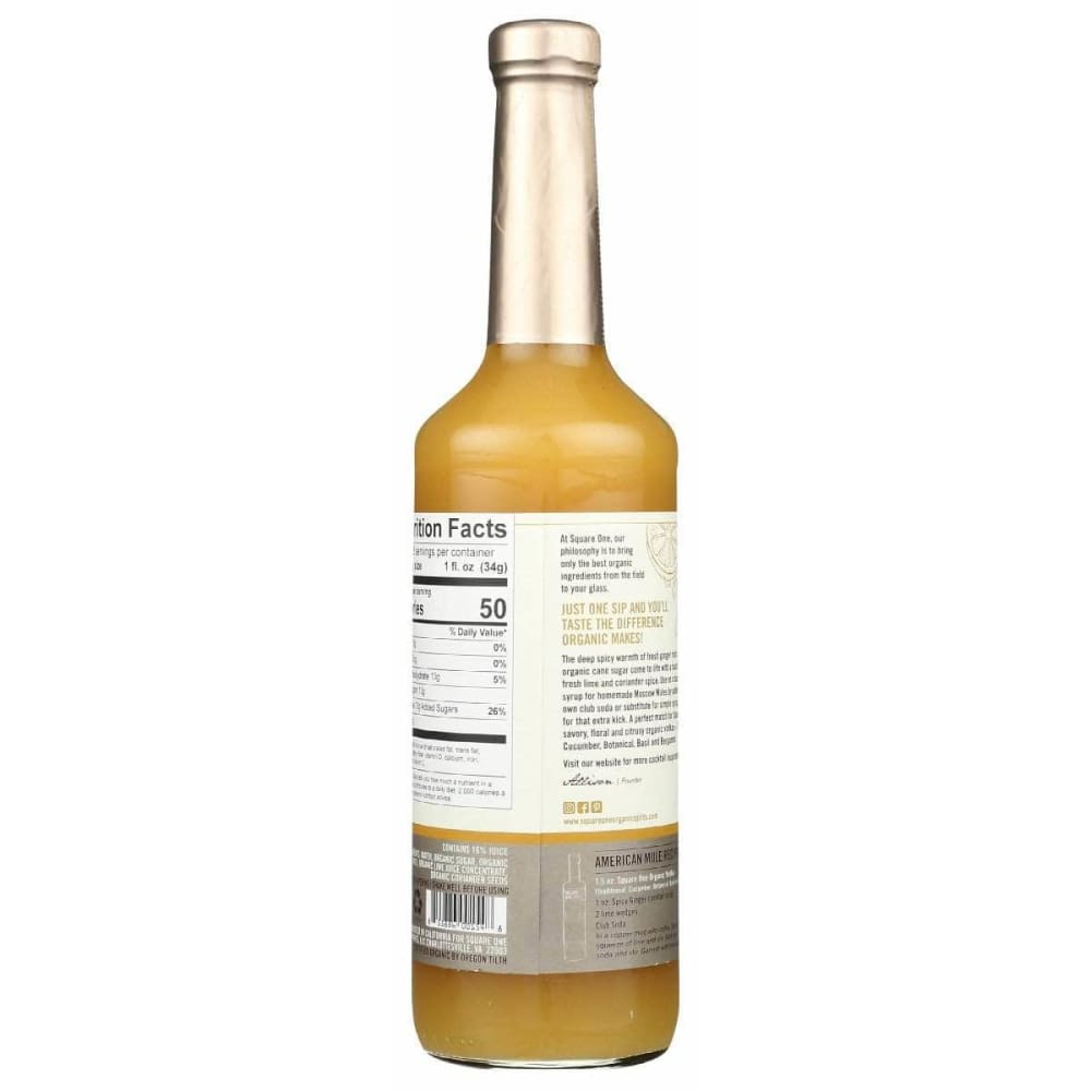 SQUARE ONE ORGANIC SPIRITS Square One Organic Spirits Spicy Ginger Syrup, 750 Ml