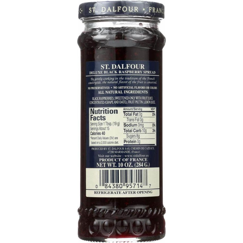 St Dalfour St Dalfour Black Raspberry Fruit Spread, 10 oz