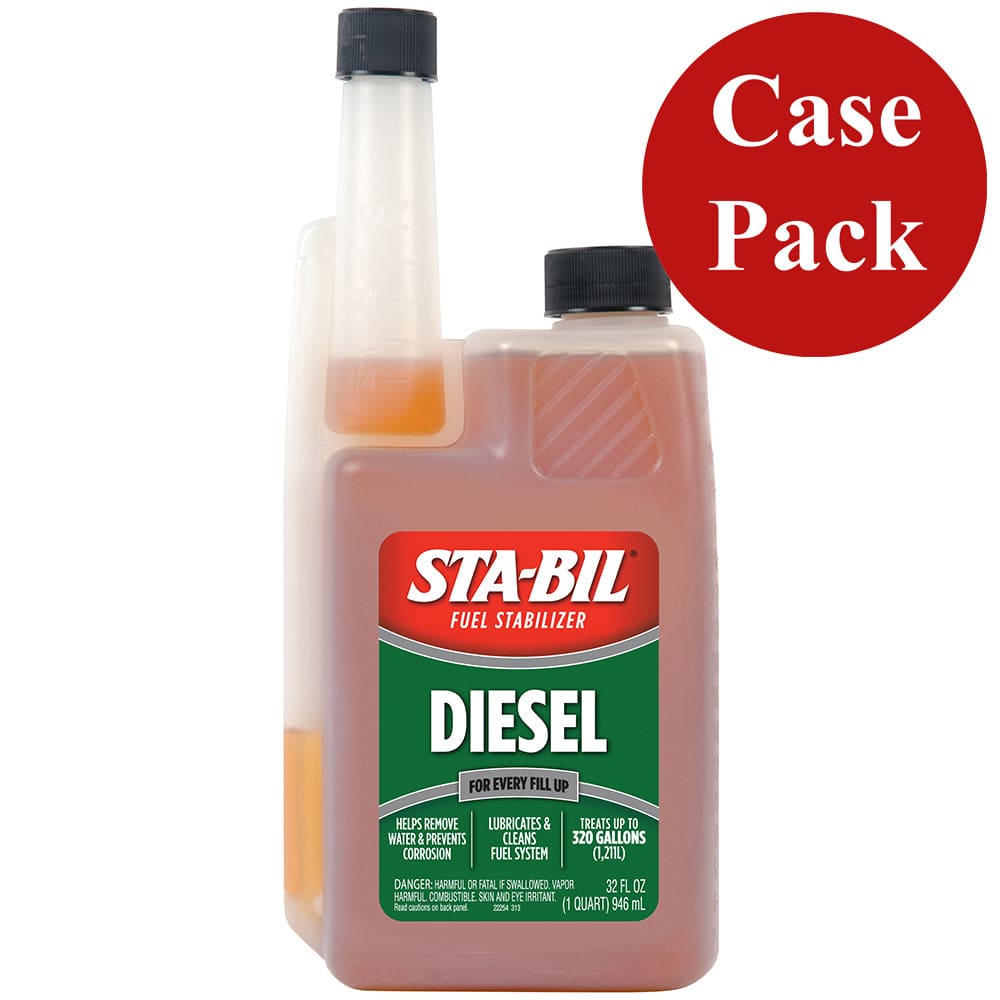 STA-BIL Diesel Formula Fuel Stabilizer & Performance Improver - 32oz *Case of 4* - Automotive/RV | Cleaning,Boat Outfitting | Cleaning -