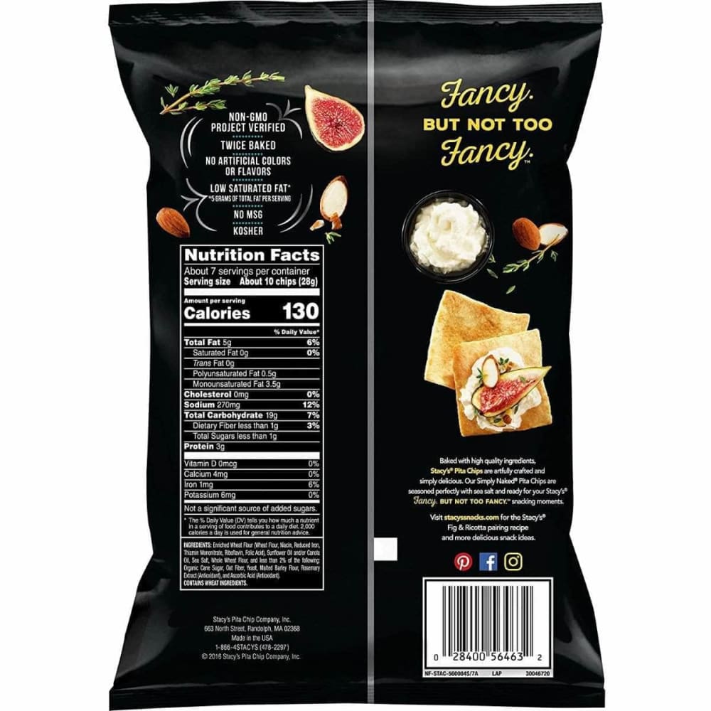 STACYS PITA CHIP Stacys Pita Chip Pita Lg Simply Naked, 7.33 Oz