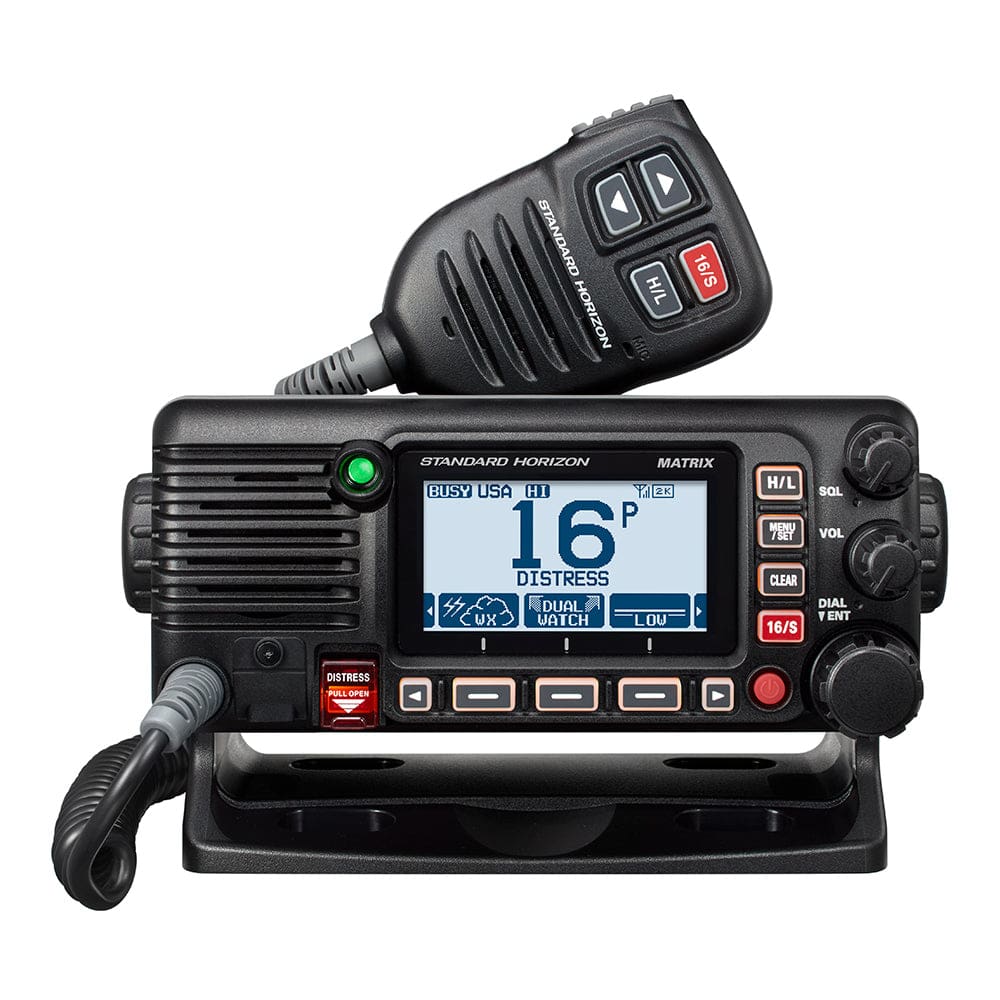 Standard Horizon GX2400B Matrix Black VHF w/ AIS Integrated GPS NMEA 2000 30W Hailer & Speaker Mic - Communication | VHF - Fixed Mount -