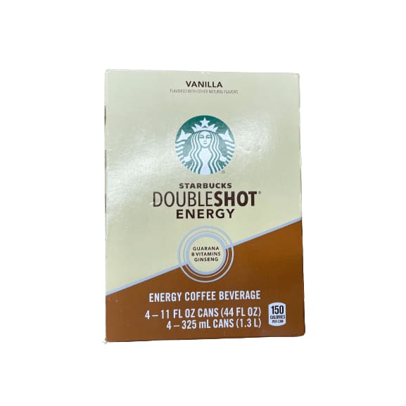 Starbucks Starbucks Doubleshot Energy Vanilla Coffee Energy Drink, 11 oz, 4 Pack Cans