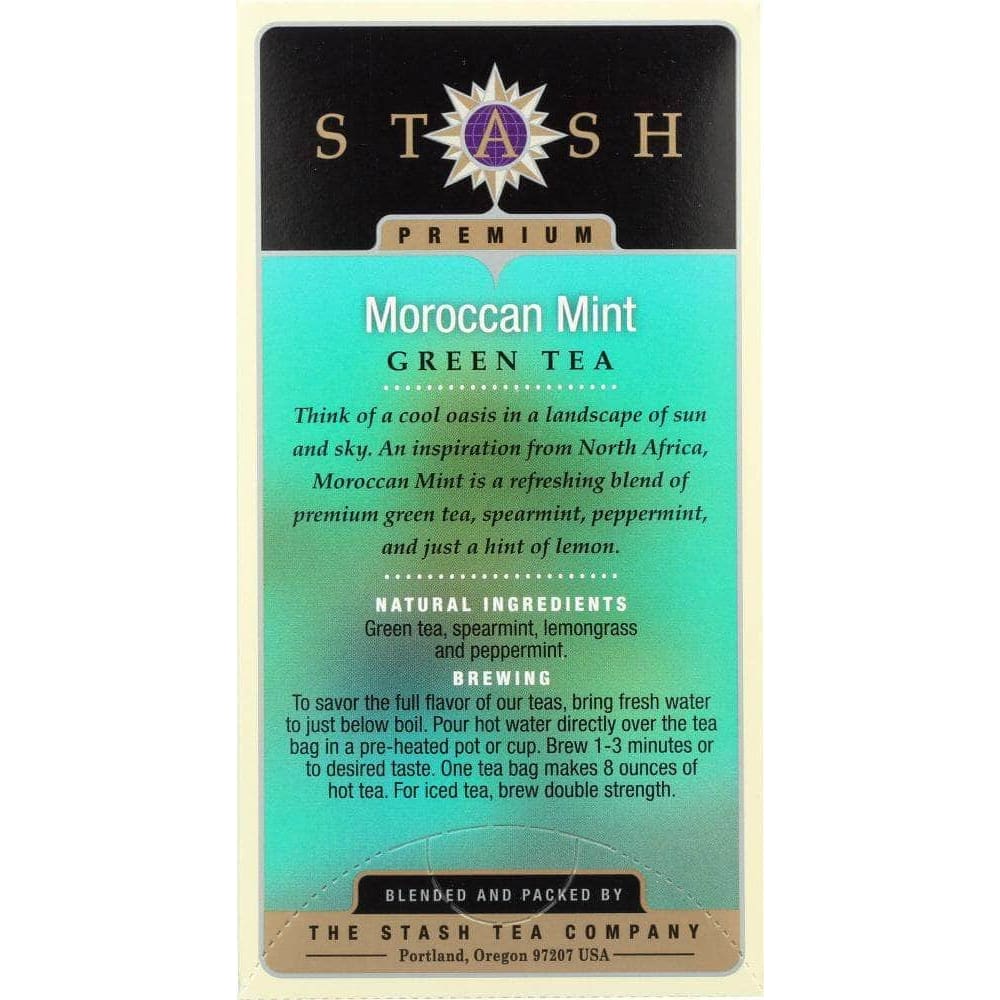 Stash Stash Tea Green Tea Moroccan Mint 20 Tea Bags, 0.9 oz