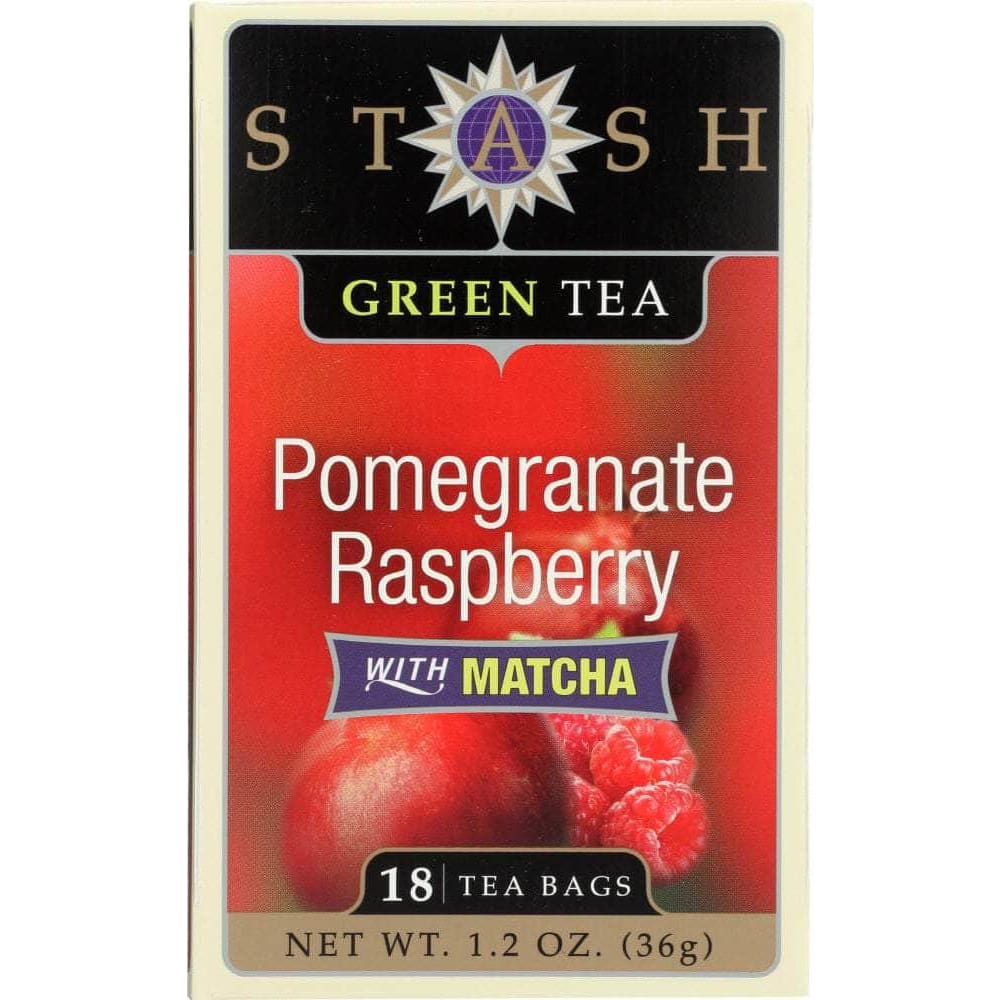 Stash Stash Tea Green Tea Pomegranate Raspberry with Matcha 18 Tea Bags, 1.2 Oz