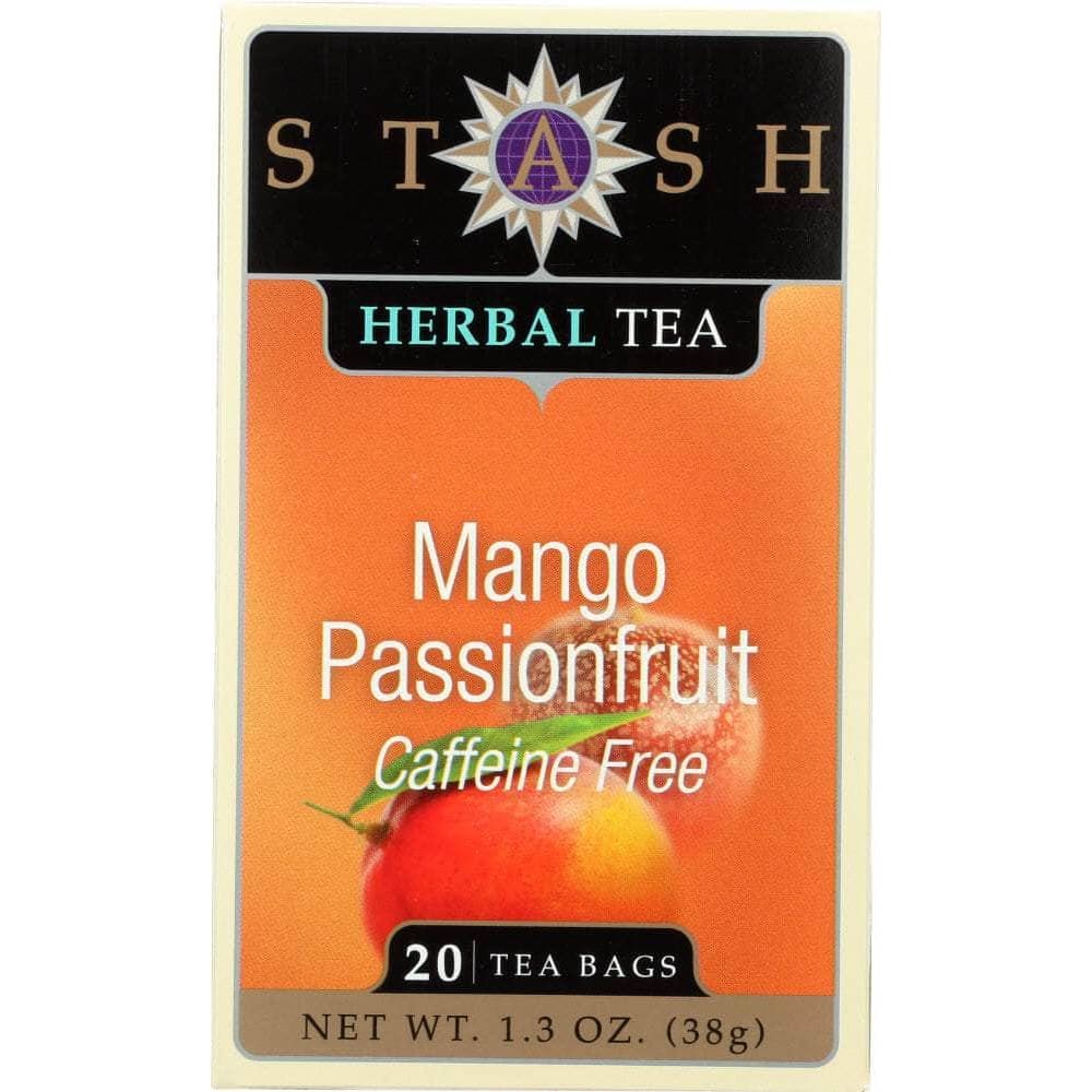 Stash Stash Tea Mango Passionfruit Herbal Tea Caffeine Free 20 Tea Bags, 1.3 oz