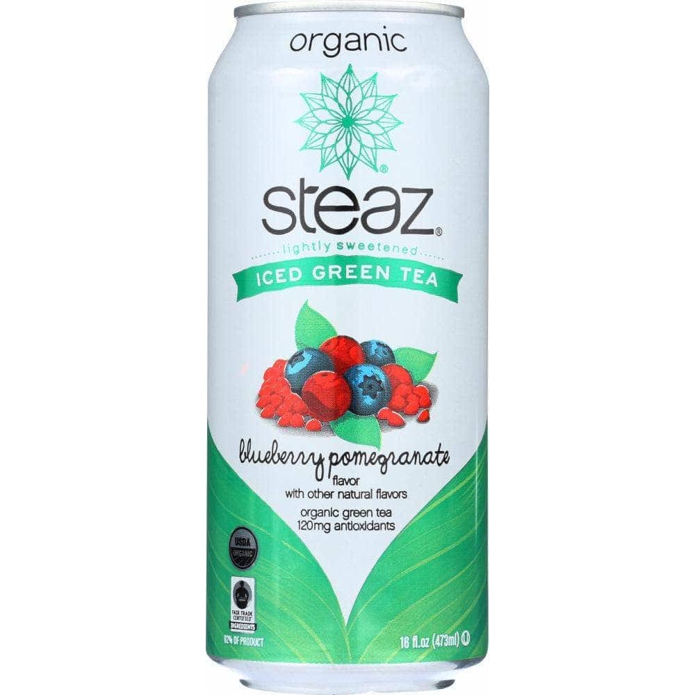 Steaz Steaz Organic Iced Green Tea Blueberry Pomegranate & Acai Lightly Sweetened, 16 oz