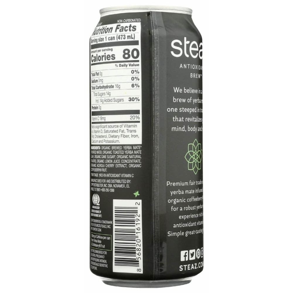 STEAZ Steaz Yerba Mate Mint To Be, 16 Fo