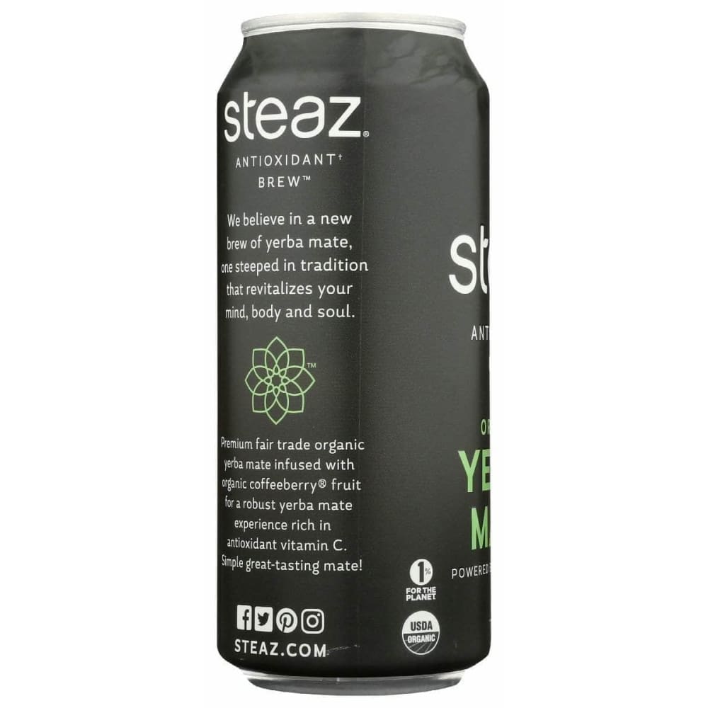 STEAZ Steaz Yerba Mate Mint To Be, 16 Fo