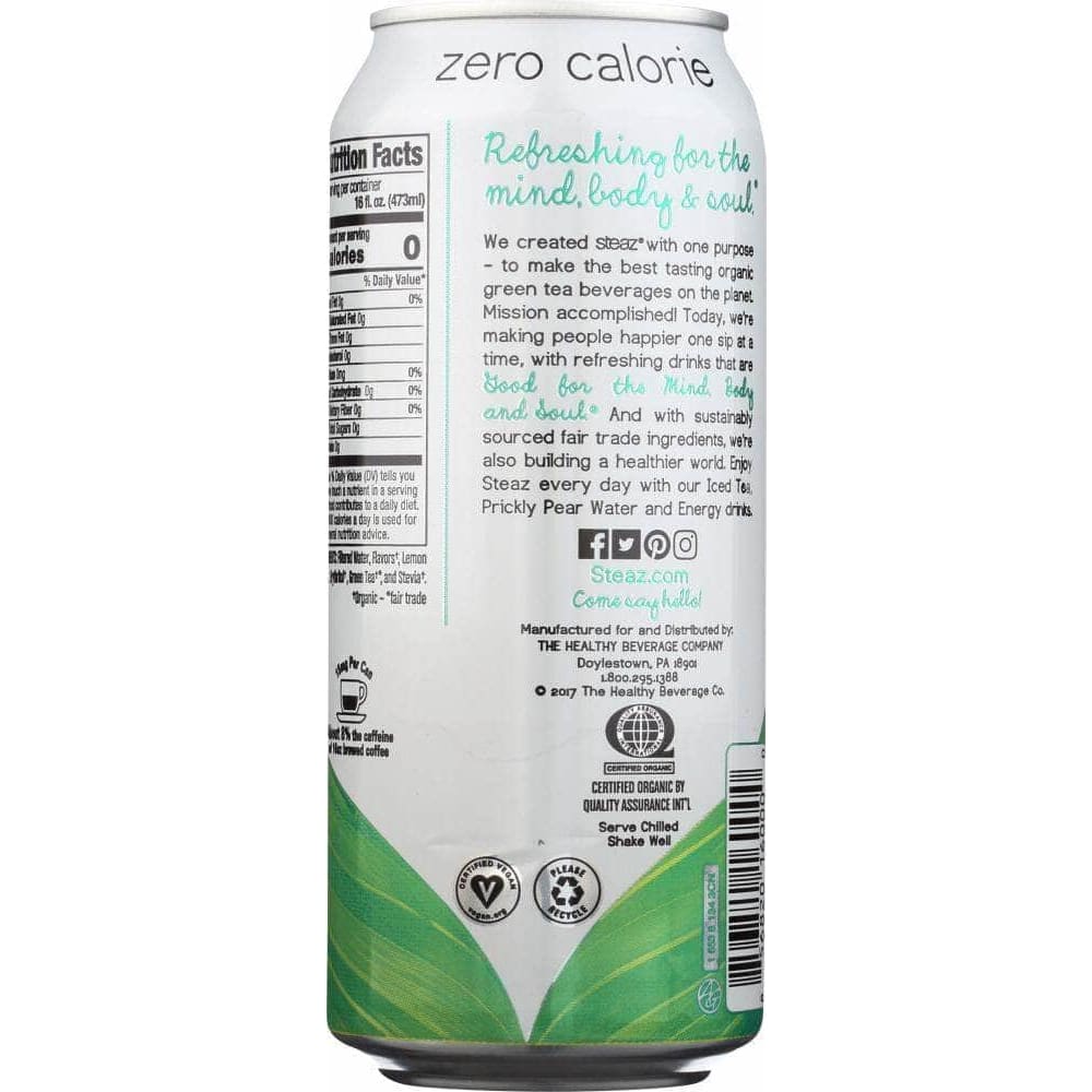 Steaz Steaz Zero Calorie Raspberry, 16 fo